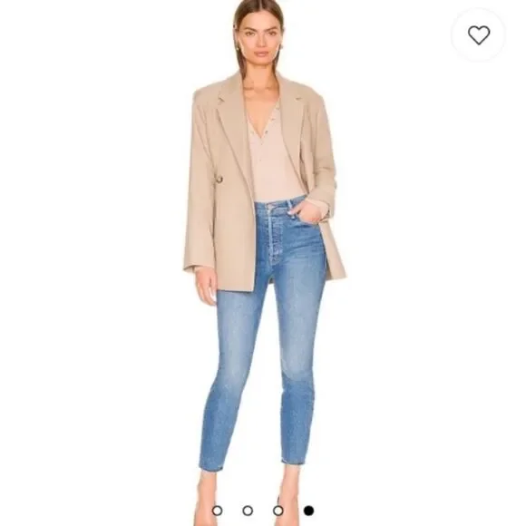 Mother The Stunner Ankle Fray Distressed Blue Denim Jeans Casual Crate Digger - Picture 1 of 16